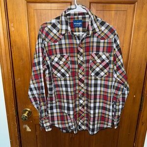 Wrangler Vintage Plaid Western Shirt